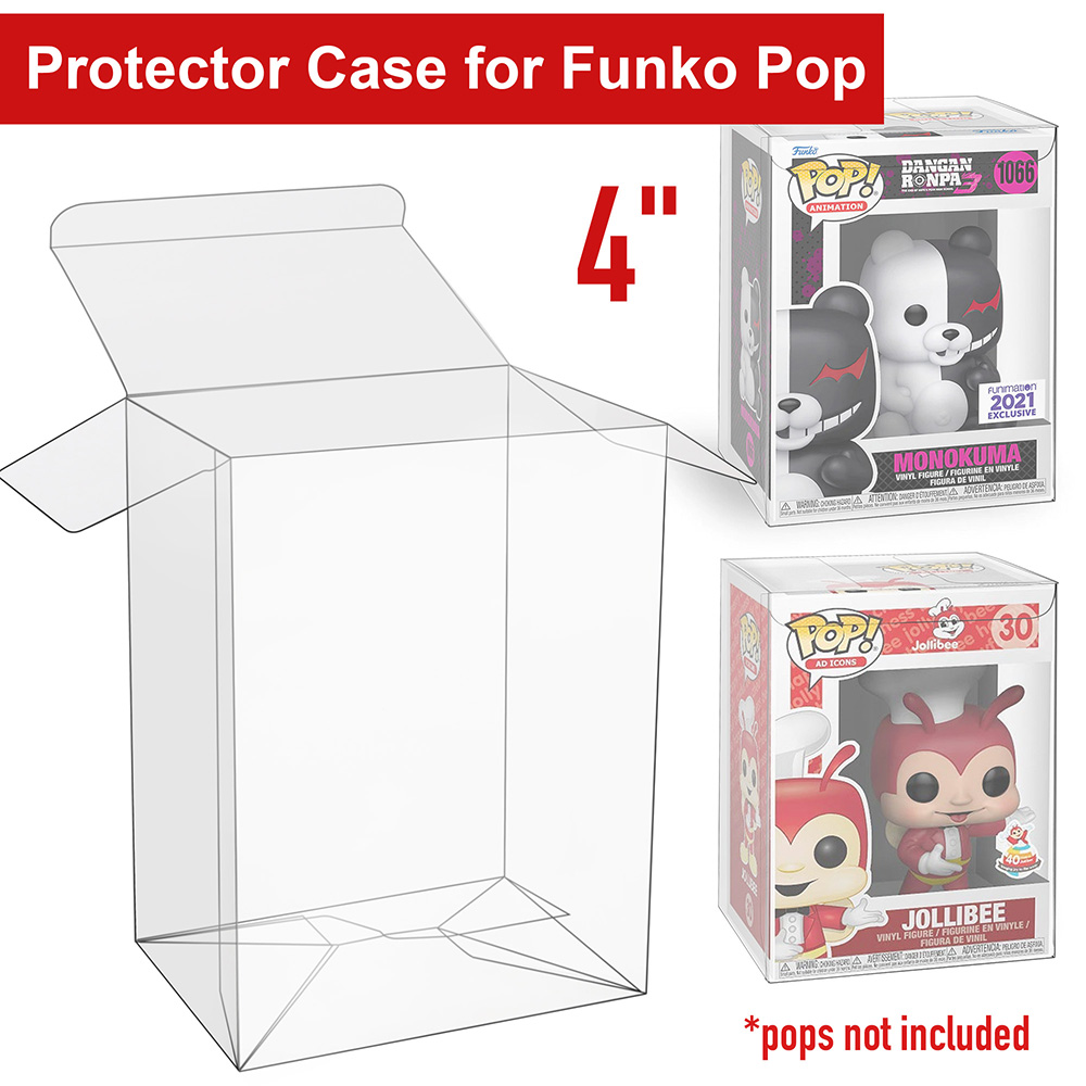 Funko Pop Protector - 50PCS Clear Protective Box for 4