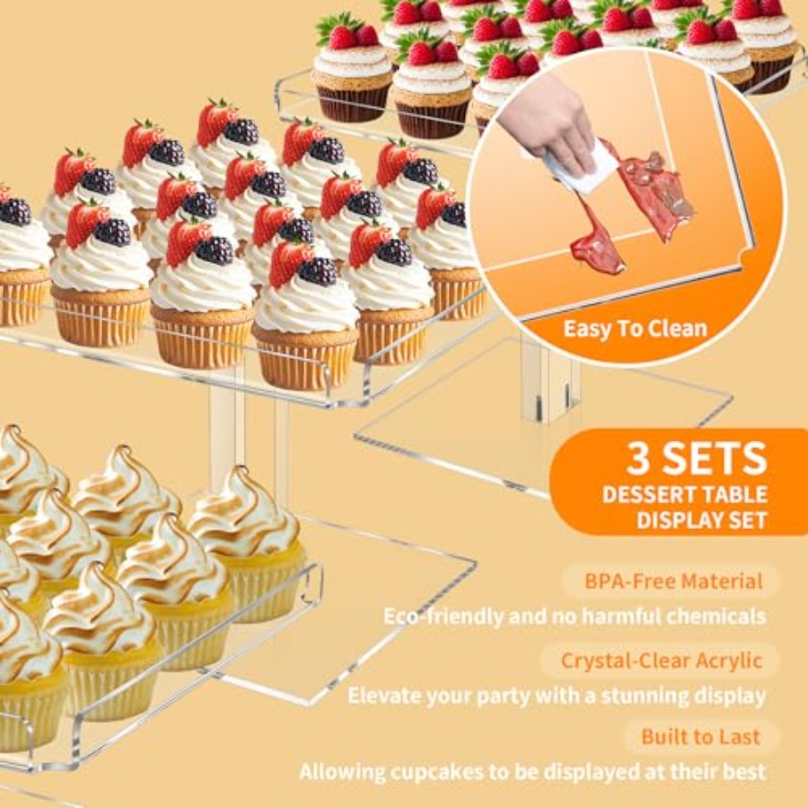 3 Tiered Serving Tray Set for  - Display Risers Set recensie en prijs