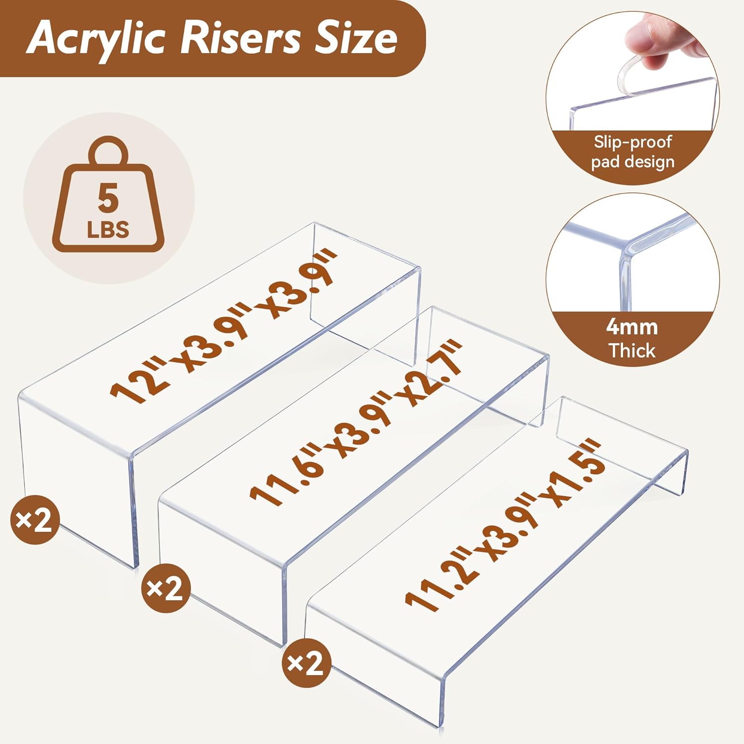 Acrylic Display Risers, 2 Set  - Display Risers Set recensie en prijs