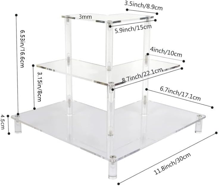 3 Tier Acrylic Display Riser,  - Pop Display Shelf recensie en prijs