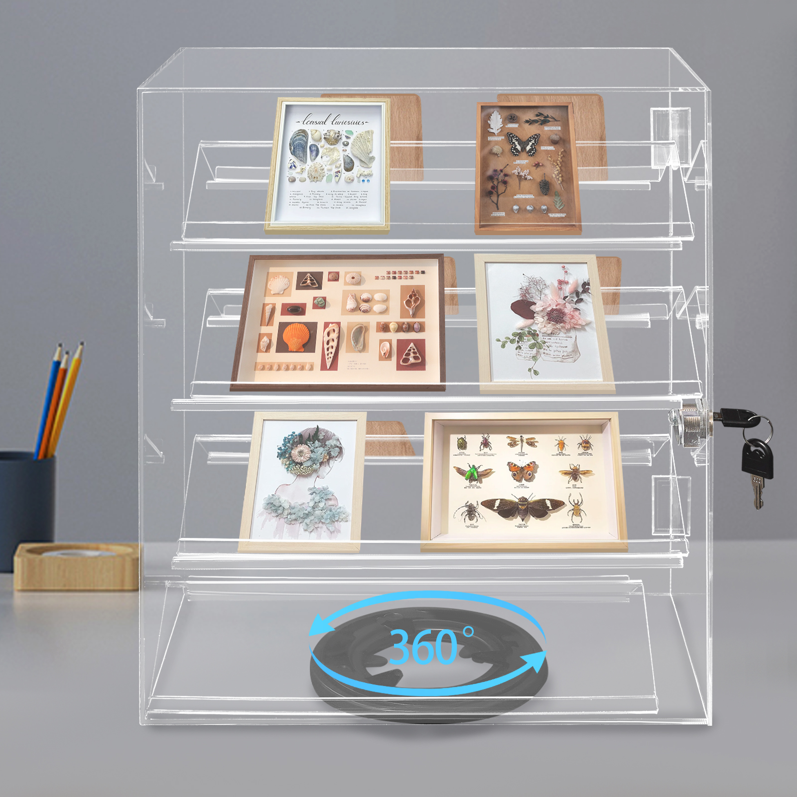360° Rotating Clear Acrylic Di - Display Case Acrylic recensie en prijs