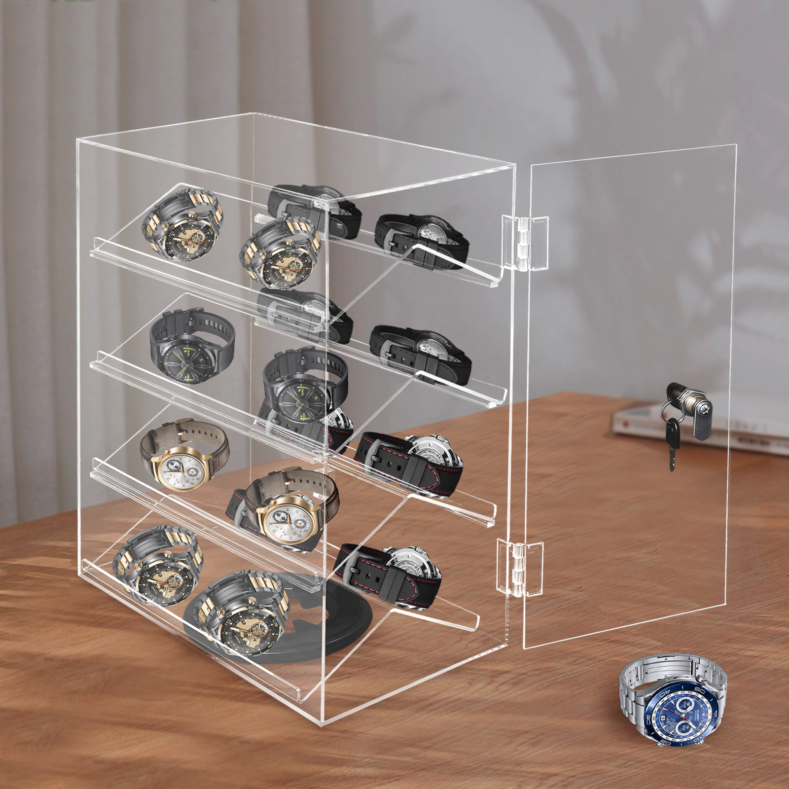 360° Rotating Clear Acrylic Di - Display Case Acrylic recensie en prijs