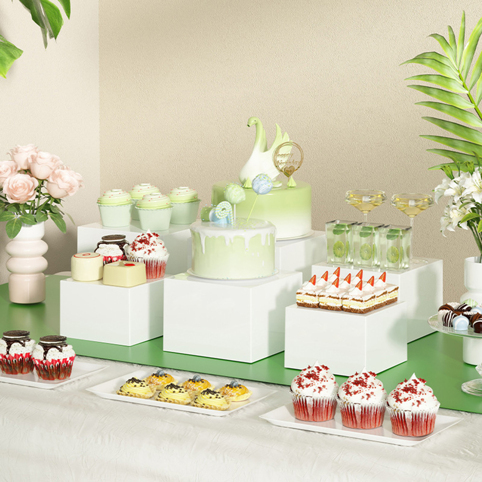 6x Acrylic Buffet Riser Desser - Display Risers Set recensie en prijs