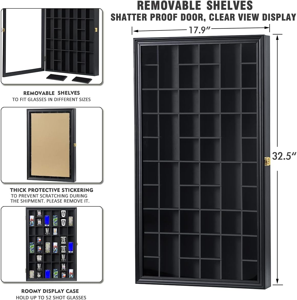 Large Shot Glass Display Case, - Display Case Acrylic recensie en prijs