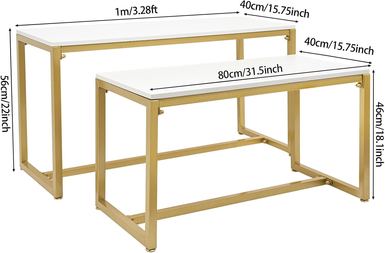 2-Piece Set Gold Modern Nestin - Display Risers Set recensie en prijs