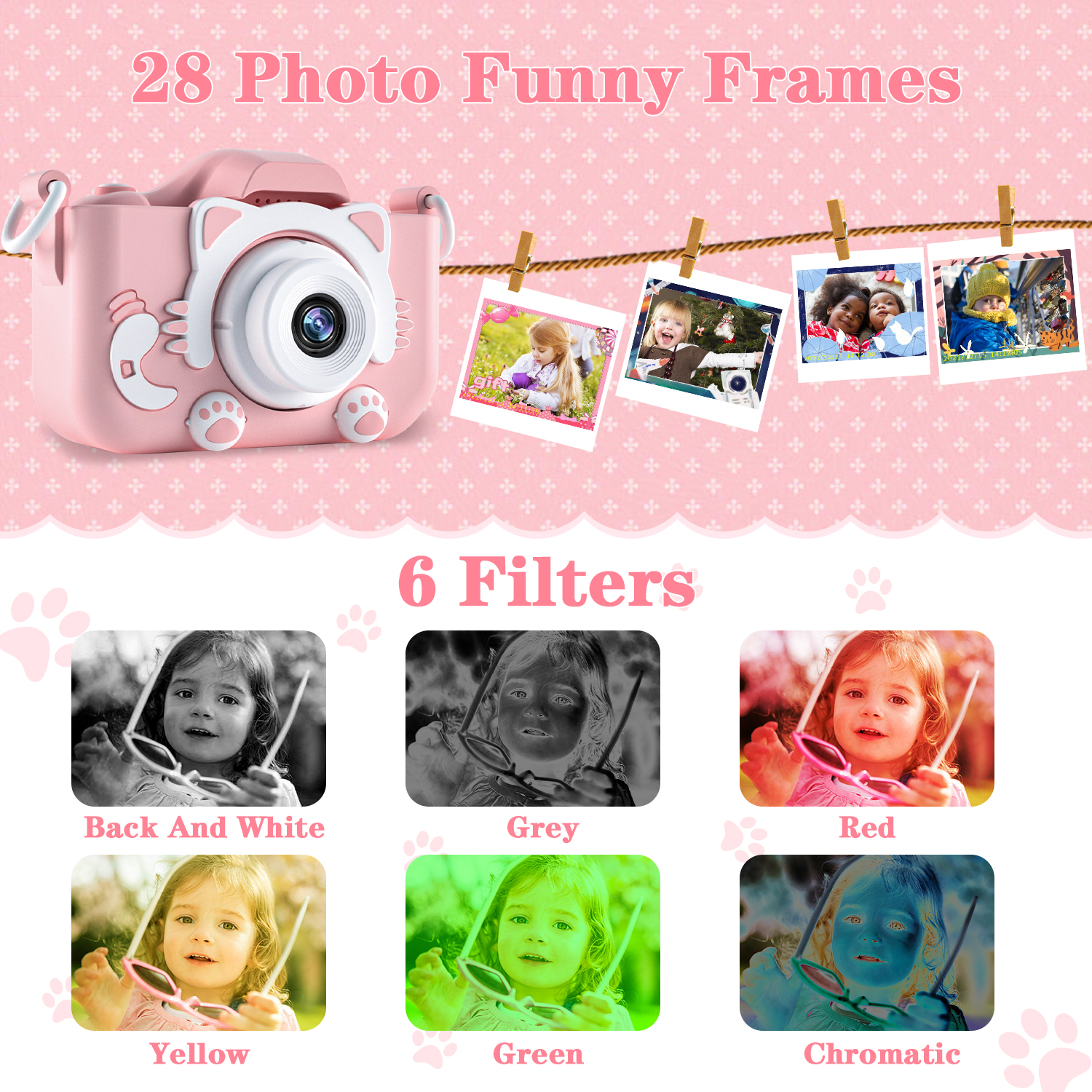 Kids Camera for Girls 1080P HD - Graded Card Display recensie en prijs