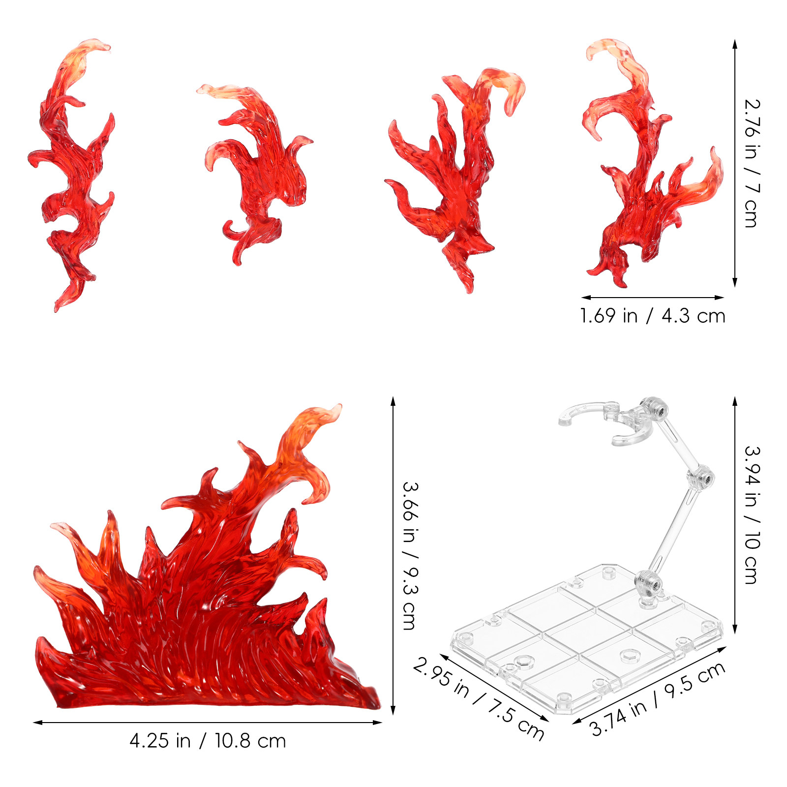1Set Flame Effect Action Figur - Action Figure Stand recensie en prijs