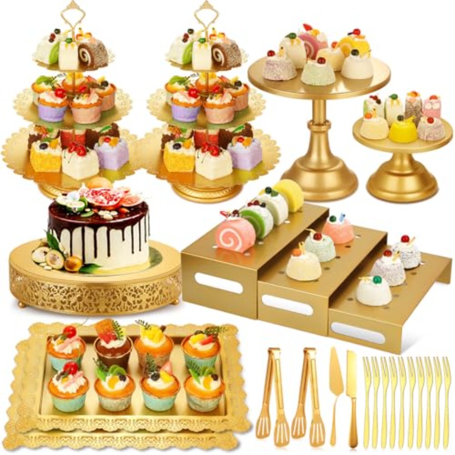 Metal Gold Dessert Table Displ - Display Risers Set recensie en prijs