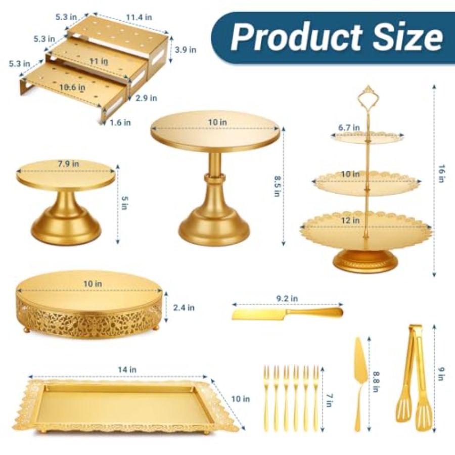 Metal Gold Dessert Table Displ - Display Risers Set recensie en prijs