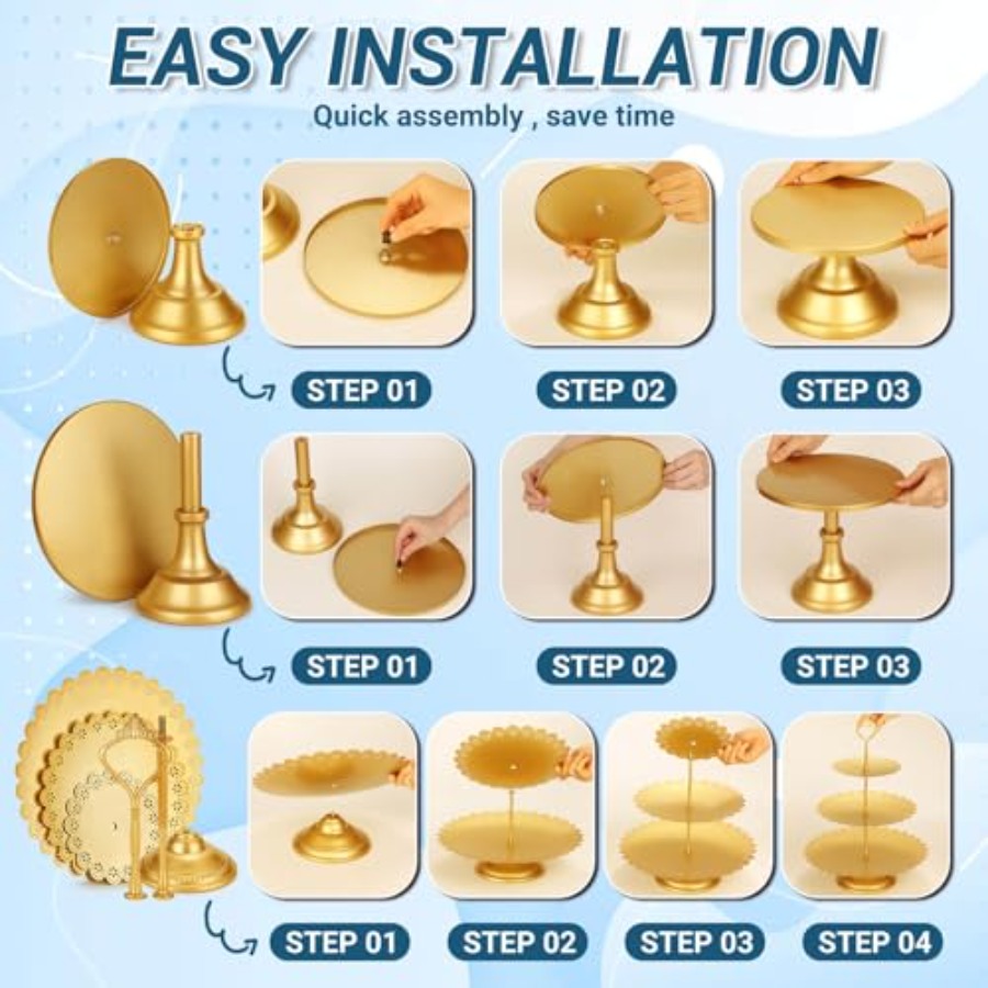 Metal Gold Dessert Table Displ - Display Risers Set recensie en prijs