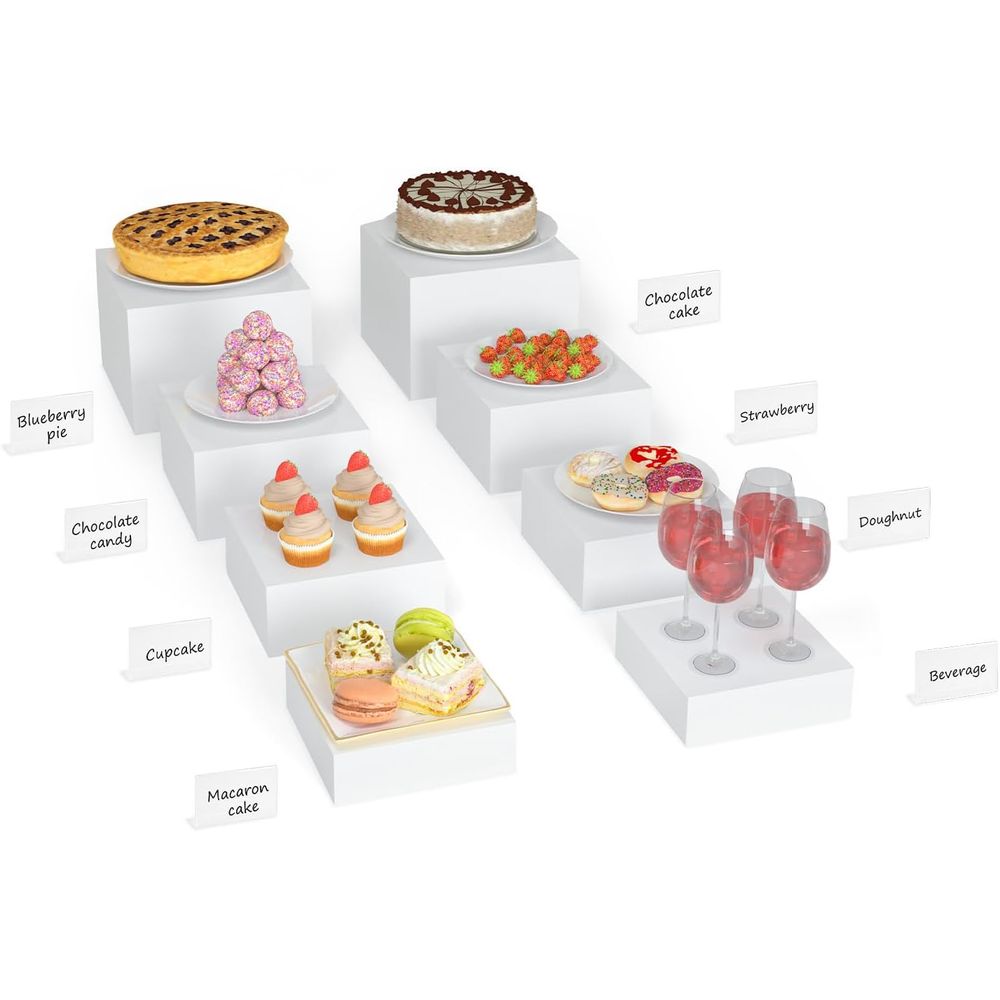 【8Pcs】 Buffet Risers,Dessert T - Display Risers Set recensie en prijs