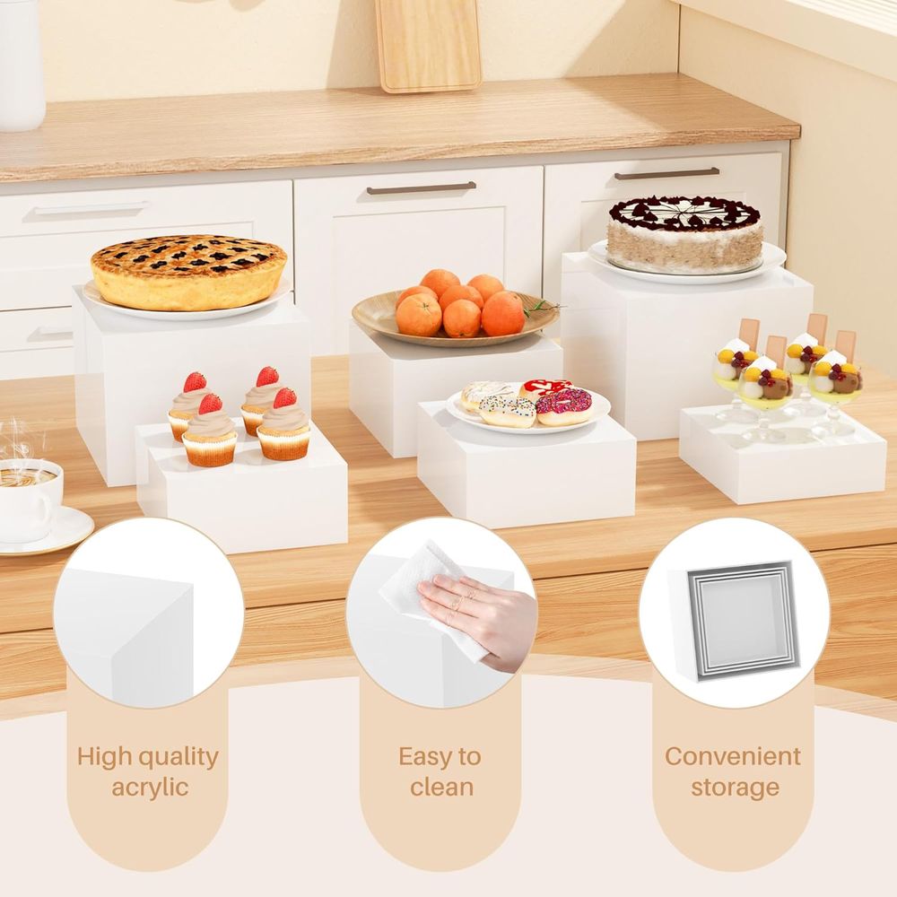 【8Pcs】 Buffet Risers,Dessert T - Display Risers Set recensie en prijs