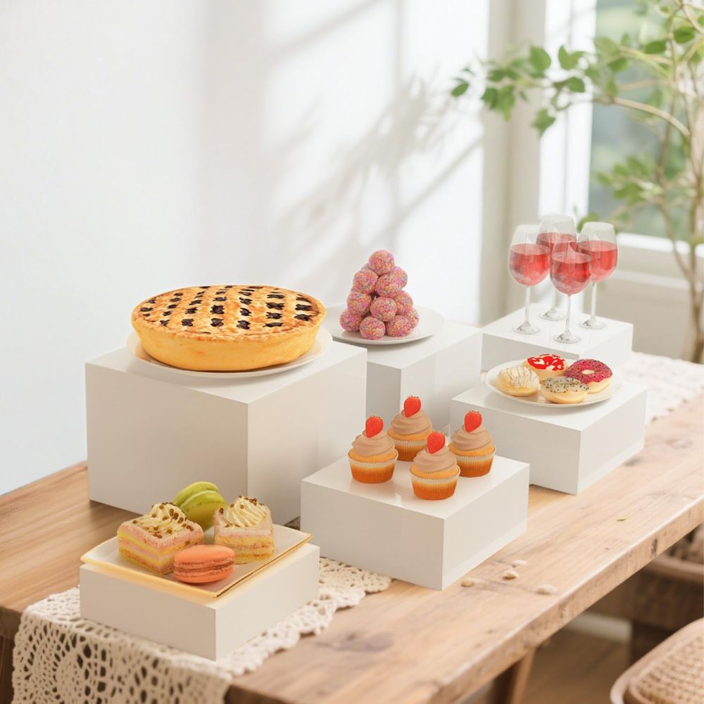 【8Pcs】 Buffet Risers,Dessert T - Display Risers Set recensie en prijs